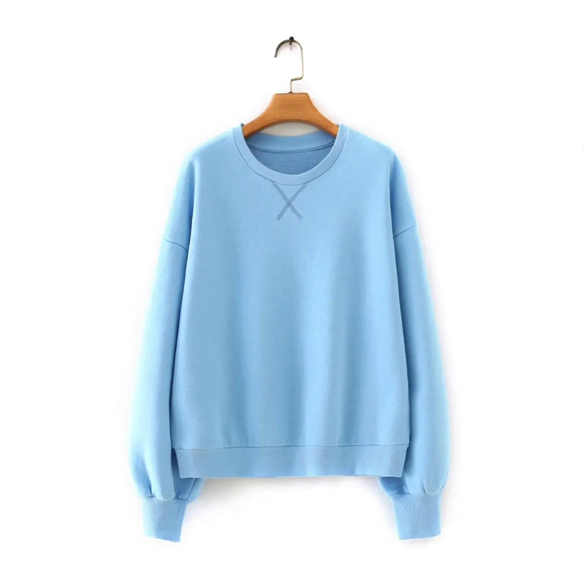 Embroidered X-shaped Pullover Sweater for Women