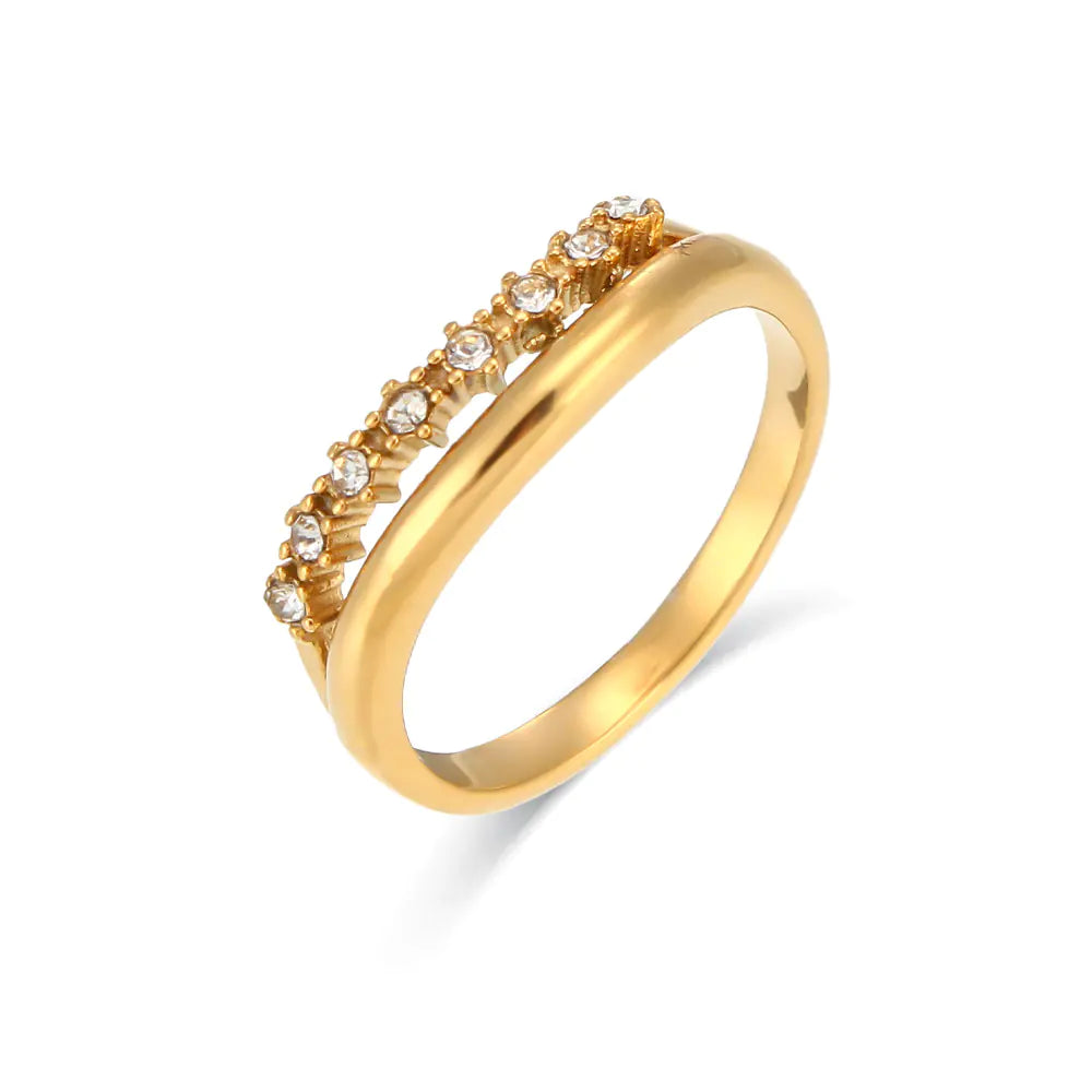 Adeline Simulant Diamond Gold Ring