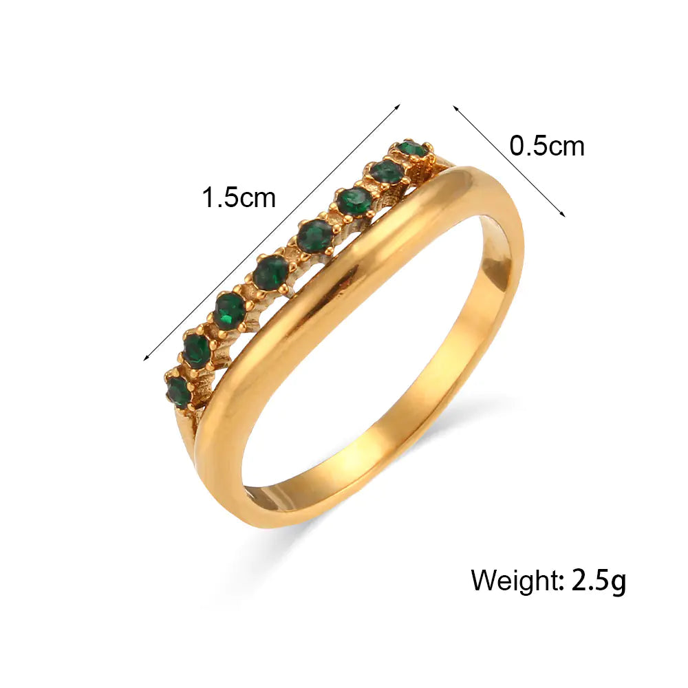 Adeline Simulant Diamond Gold Ring