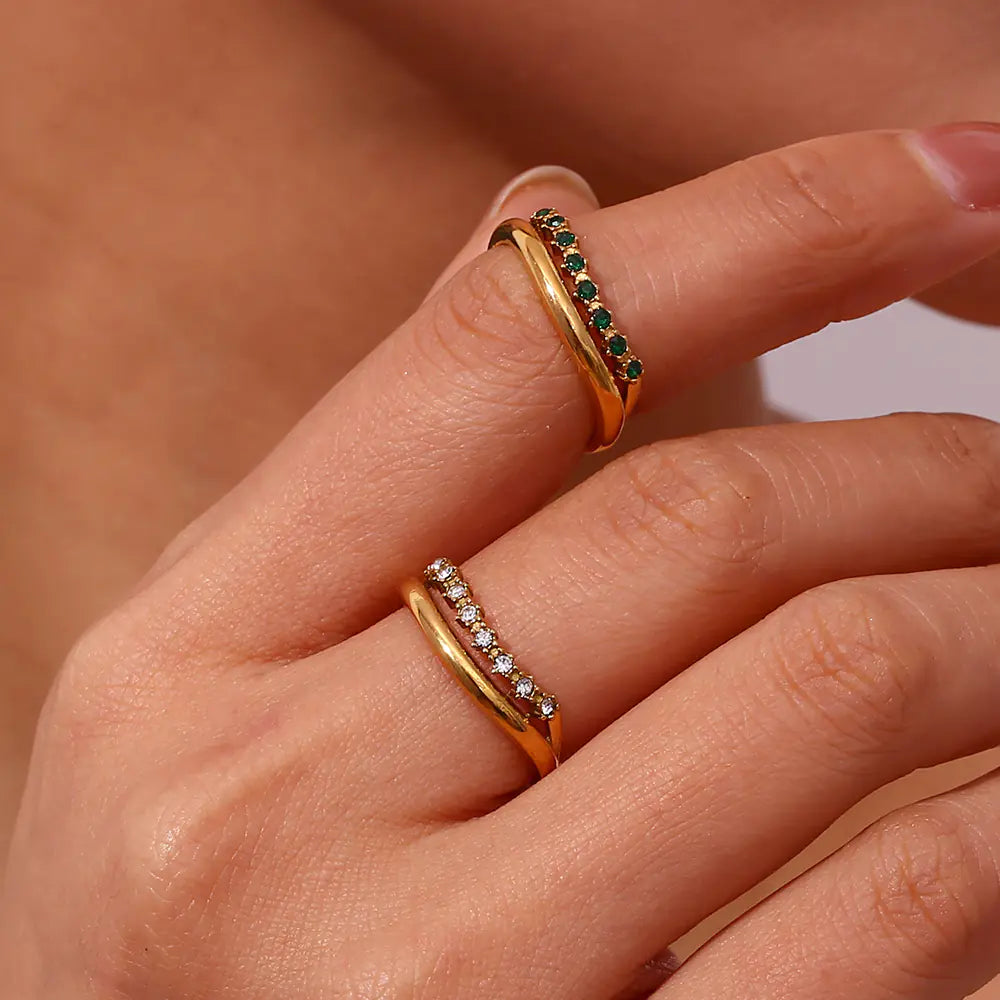 Adeline Simulant Diamond Gold Ring