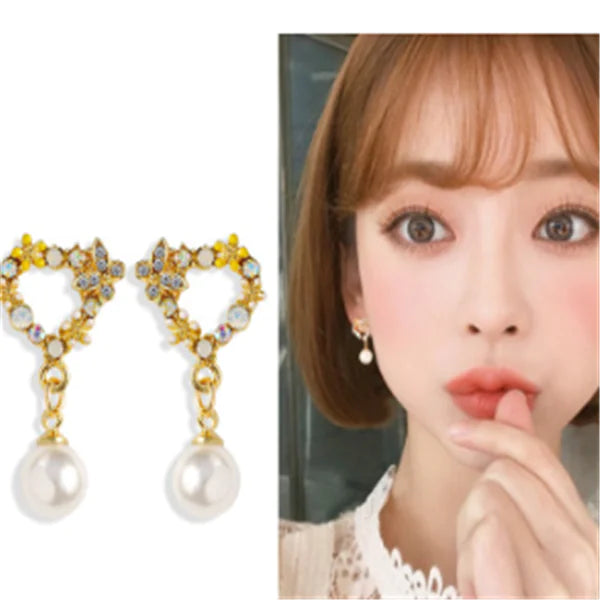 Floral Stud Earrings with Petal Design