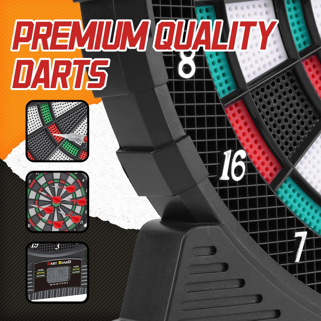 12-Inch Electronic Dartboard Set with Voice Scoring