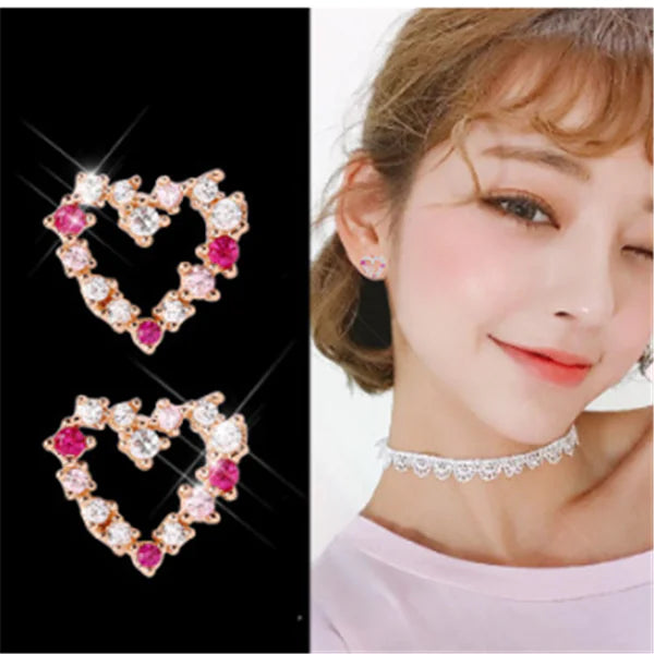 Floral Stud Earrings with Petal Design