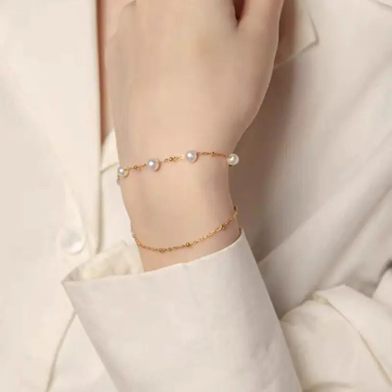 Baby's Breath Freshwater Pearl Bracelet for Women