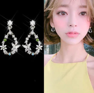 Floral Stud Earrings with Petal Design