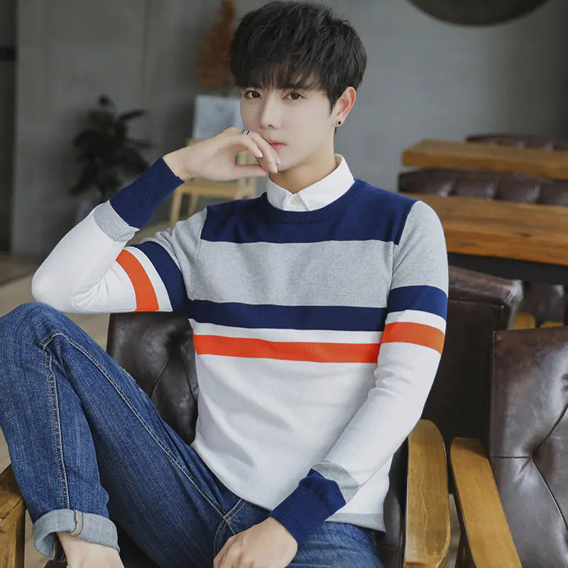 Men's Casual Round Neck Sweater - All-Match Style