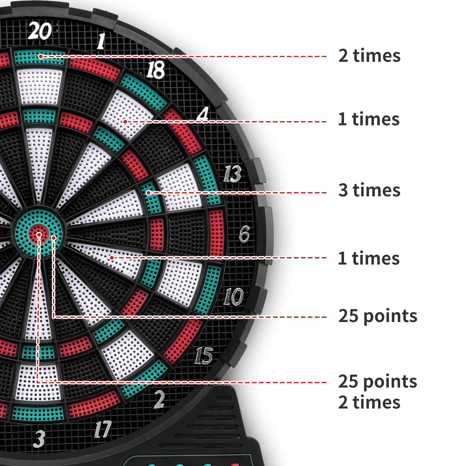 12-Inch Electronic Dartboard Set with Voice Scoring